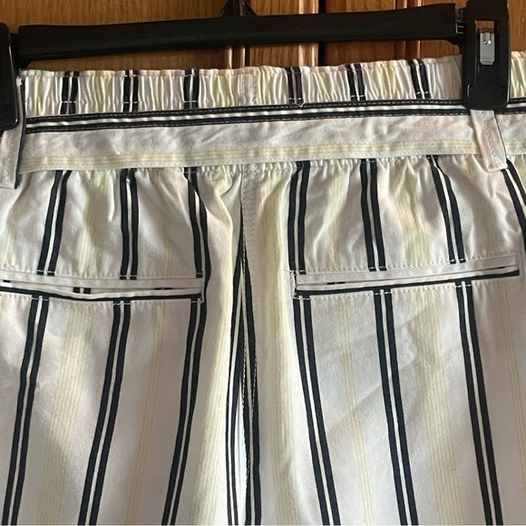 Loft Striped Women's The waist Shorts yellow/black/white with tie size 4 - Picture 5 of 8
